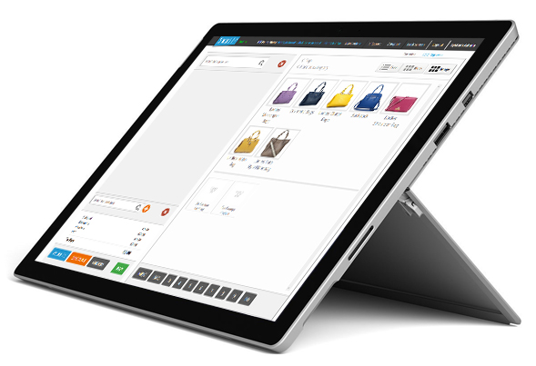 ShopTill-e epos software on a tablet