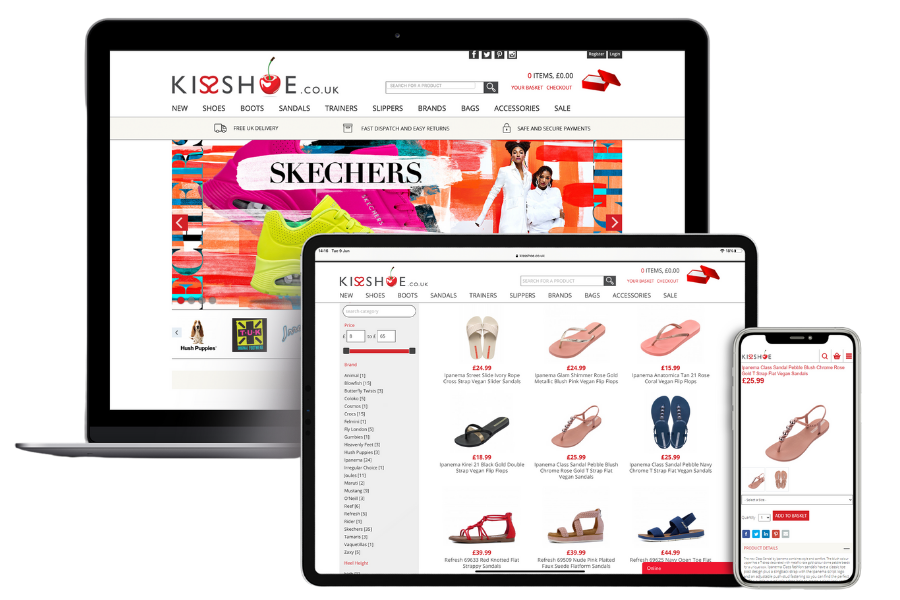 KissShoe ecommerce website